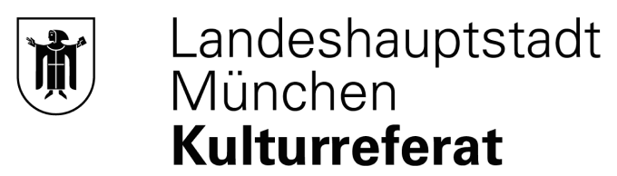 Logo Kulturreferat der Landeshauptstadt München mit Stadtwappen Münchner Kindl. Link zur Webseite: Kulturreferat der Landeshaupstadt München